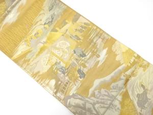 プラチナ二重箔　広重東海道関織り出し　袋帯